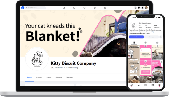 Kitty Biscuit Company Social Media Retail