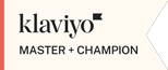 Klaviyo Master+Champion badge