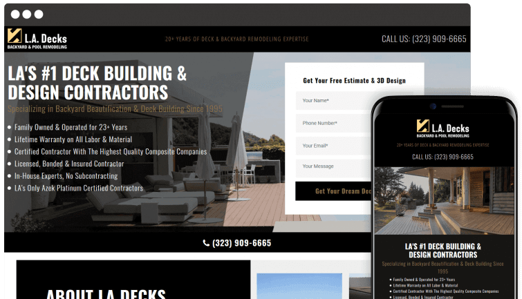 LA Decks: Homeservices Website Redesign