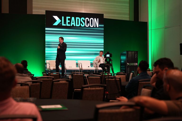 The LeadsCon 2026 audience during Michael Melen's healthcare session, MGM Grand, Las Vegas