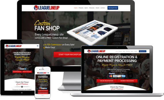 League Lineup Web Design Custom Website