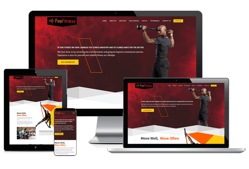 Fire Fitness website