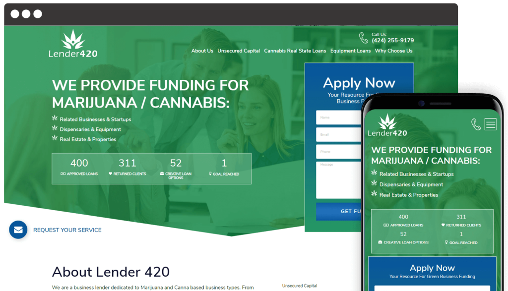 Lender 420 website