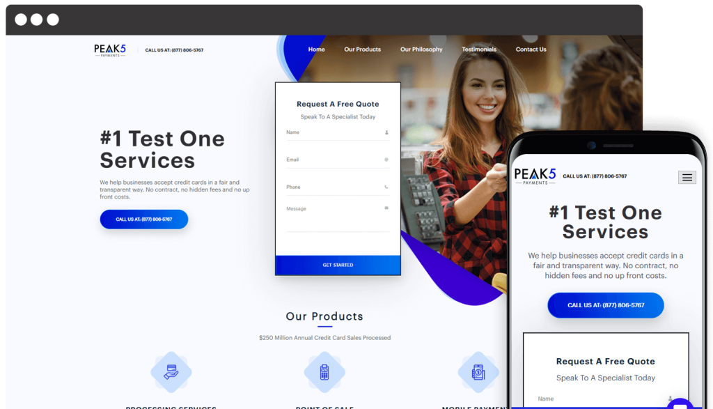 Peak5 Solutions website