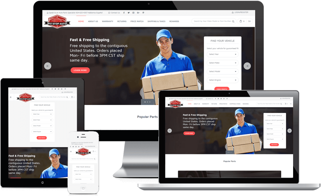 Pit Stop Auto website
