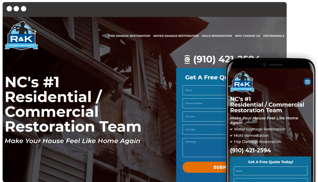 R&K Cleaning & Restoration website
