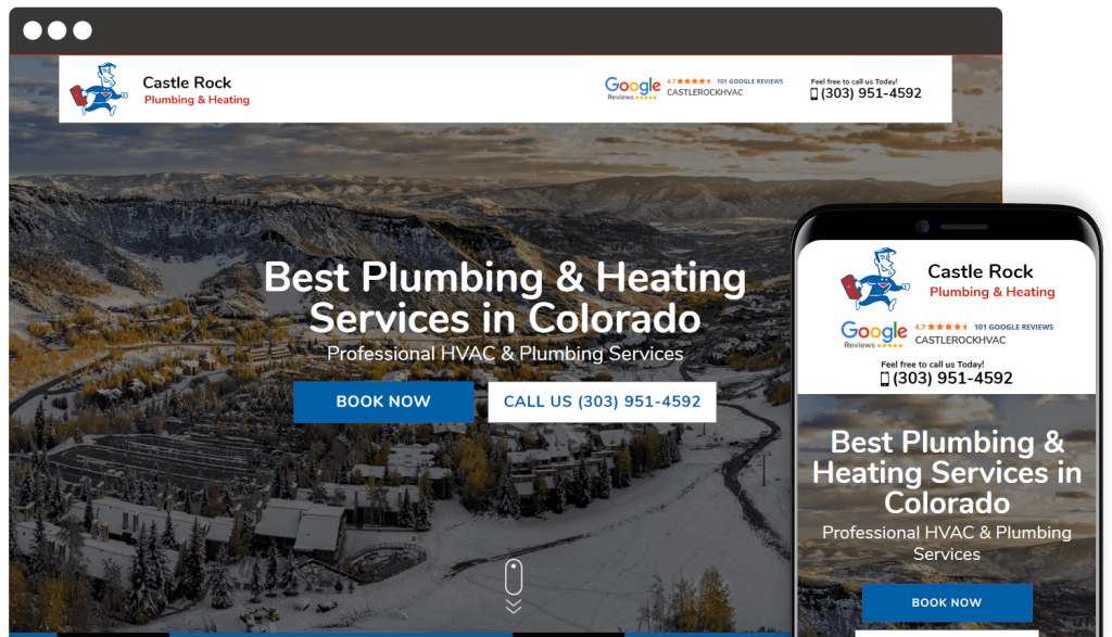 Castle Rock Plumbing & Heating website