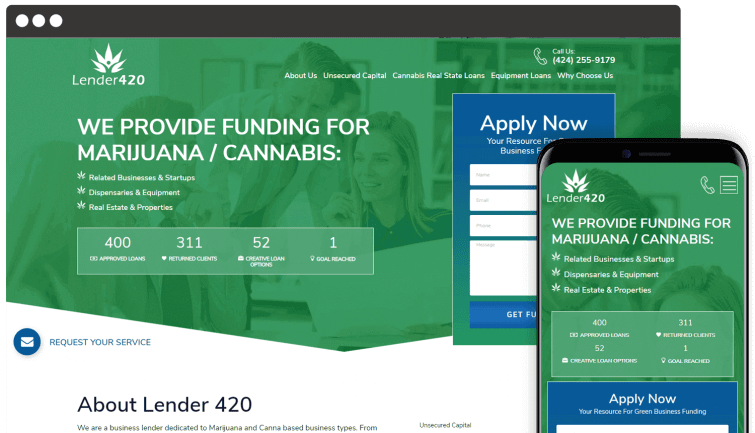 Lender 420: B2B Website Redesign