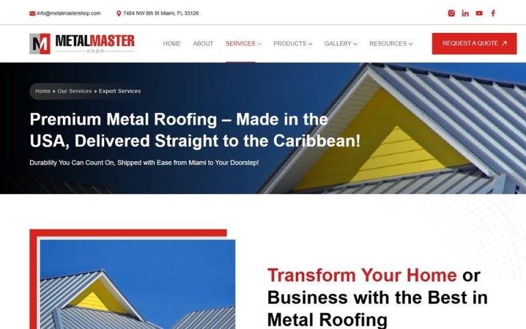 Metal Master Shop: Export services
