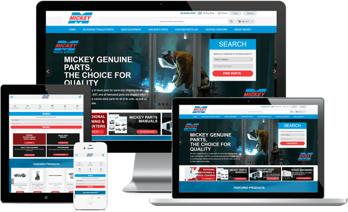 Ecommerce website for truck body parts