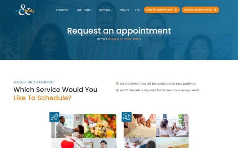 Mind & Body Christian Health Group: Request an appointment
