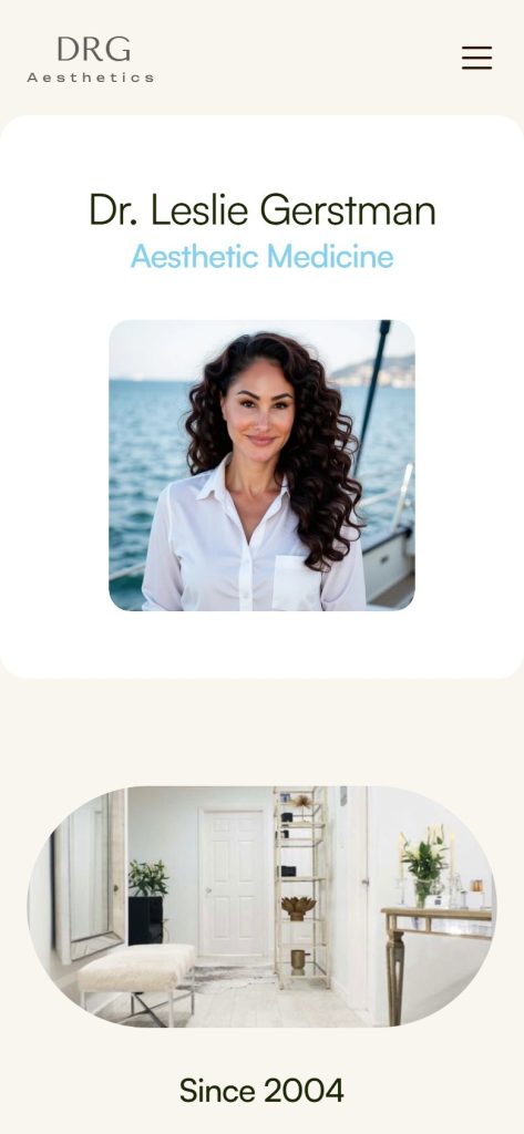 Gerstman Cosmetic & Laser Spa homepage on a phone