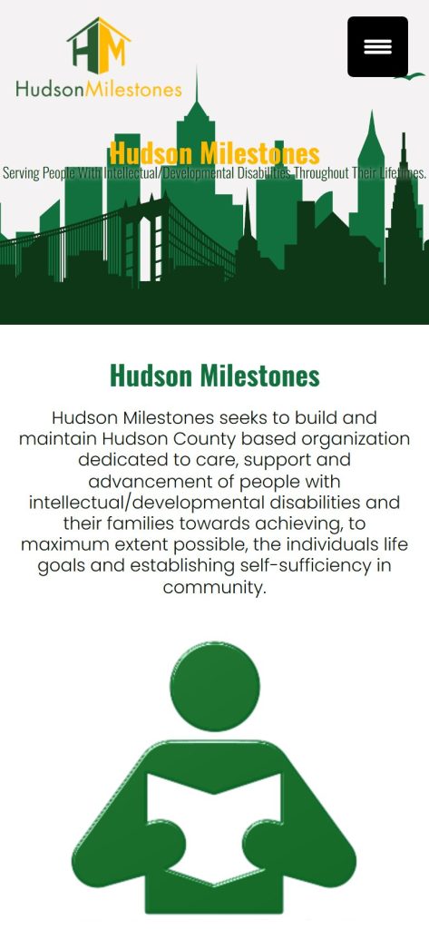 Hudson Milestones homepage on a phone
