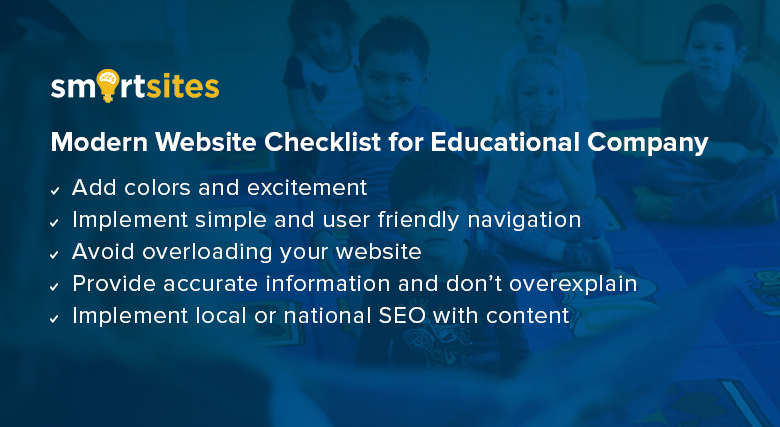 Modern Website Checklist for Educational Company