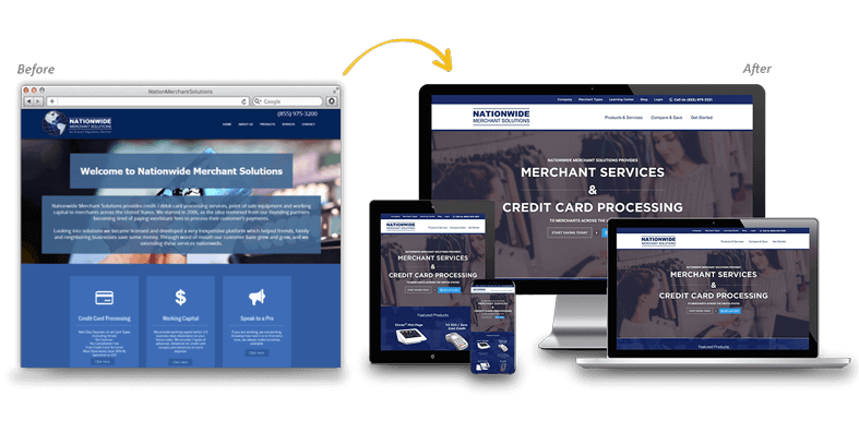 Nationwide Merchant Solutions: B2B Website Redesign