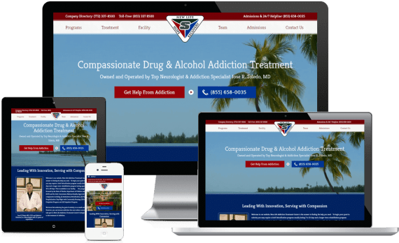 New Life Addiction Center Web Design Medical & Healthcare