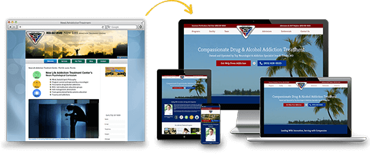 New Life Addiction Web Design sm Example