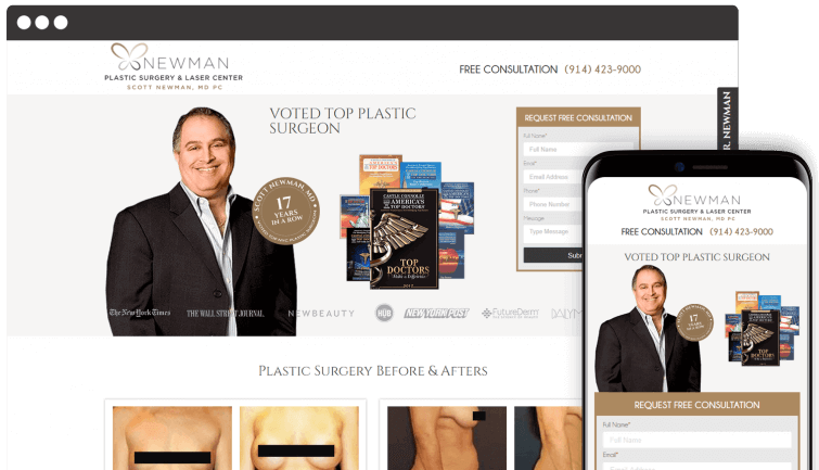 Newman Plastic Surgery & Laser Center: Medical Website Redesign