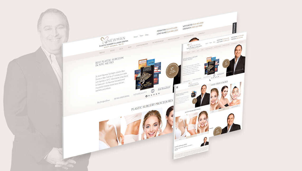 Newman Plastic Surgery website on desktop view