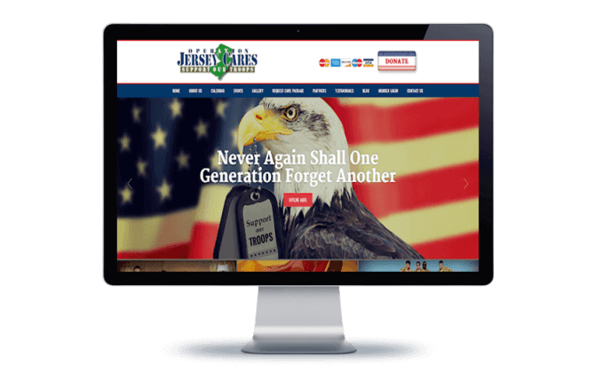 Custom website design for a veterans nonprofit