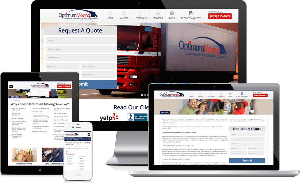 Optimum Moving website