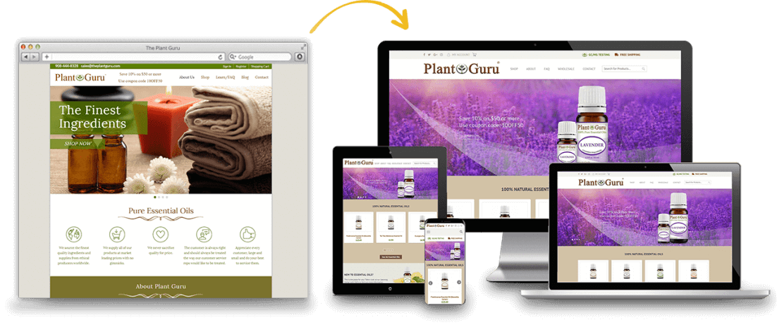 Plant Guru Web Design Example