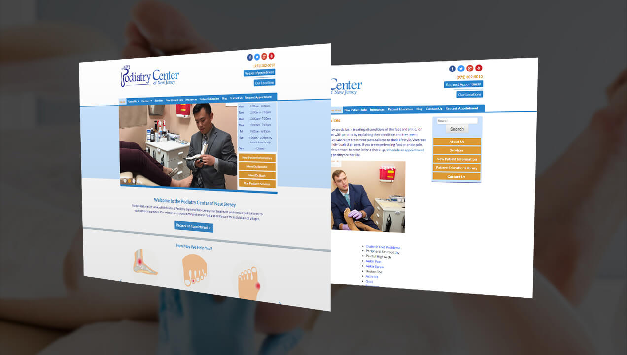 Podiatry Center Web Pages