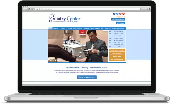 Podiatry Center of NJ Web Design Medical & Healthcare