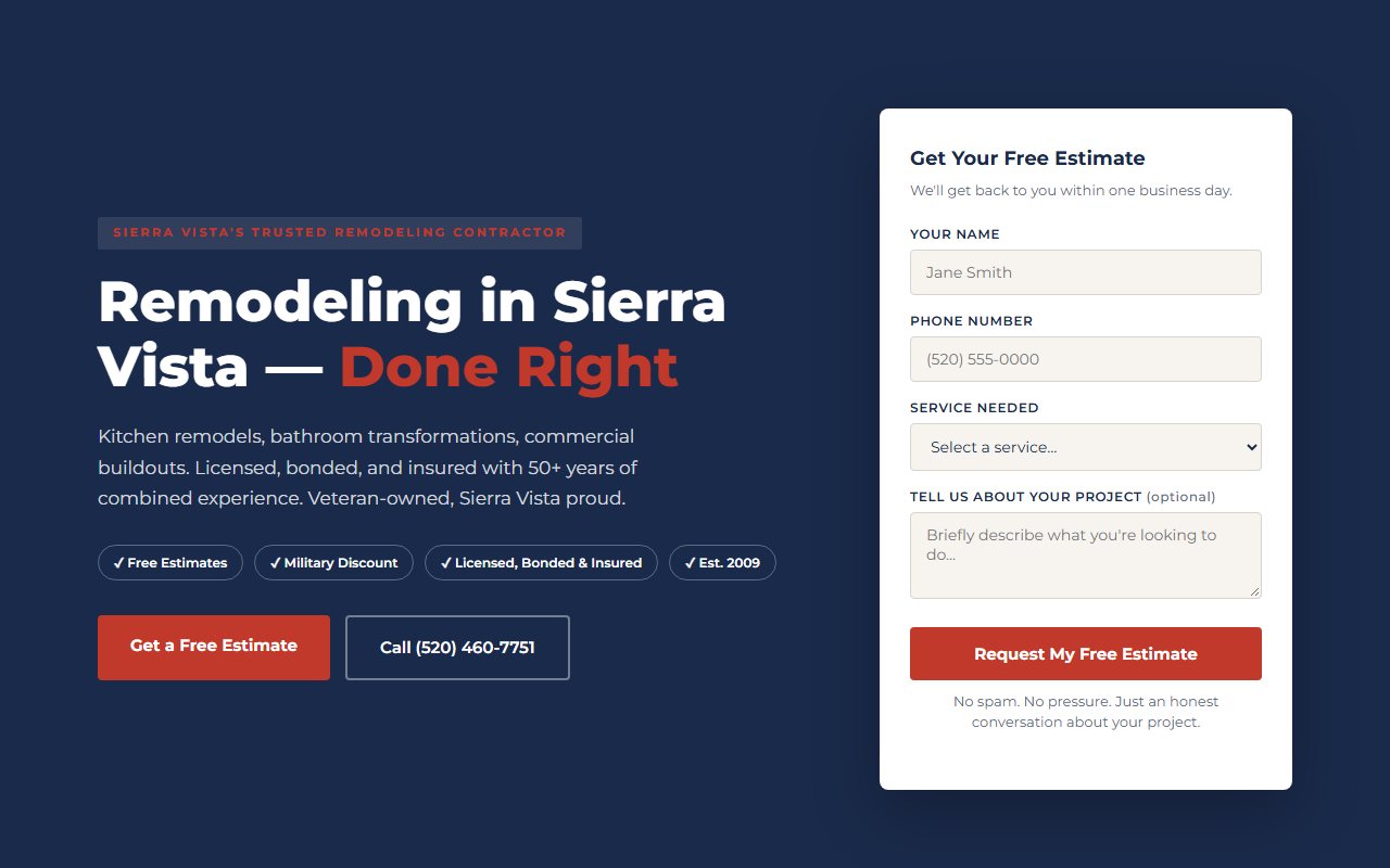 Mr. Fix It of Sierra Vista landing page