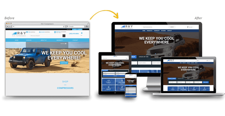 R & Y Compressor: B2C Website Redesign