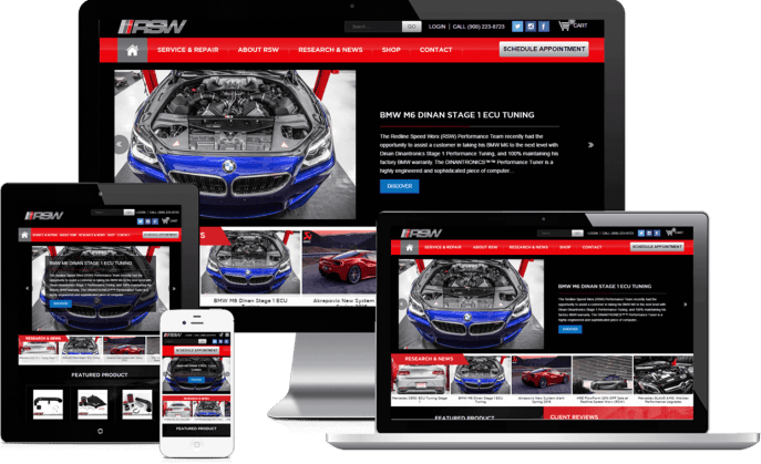 Ecommerce website for an automotive repair company