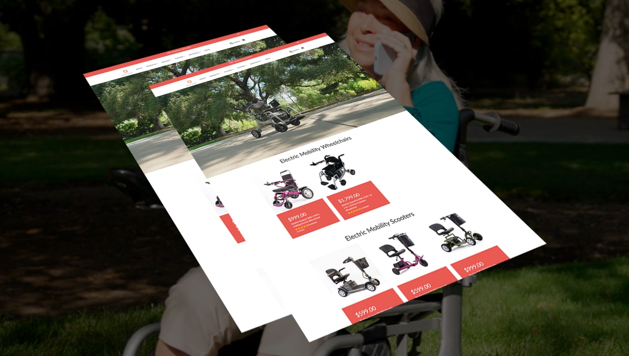 Reyhee, SEO retail case study homepage layout