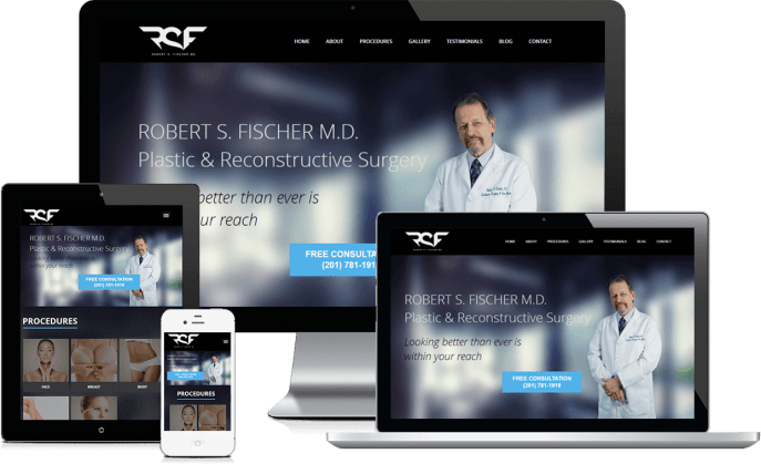 Custom website design for a reconstructive surgeon