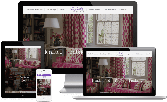 Custom website design for interior design