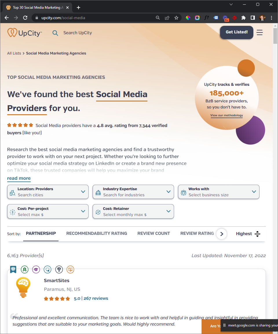 Top 3 Social Media Marketing on Upcity