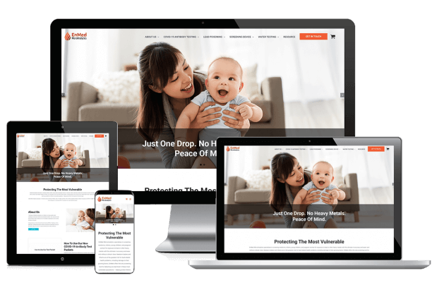 Custom website design for infant-health screening services