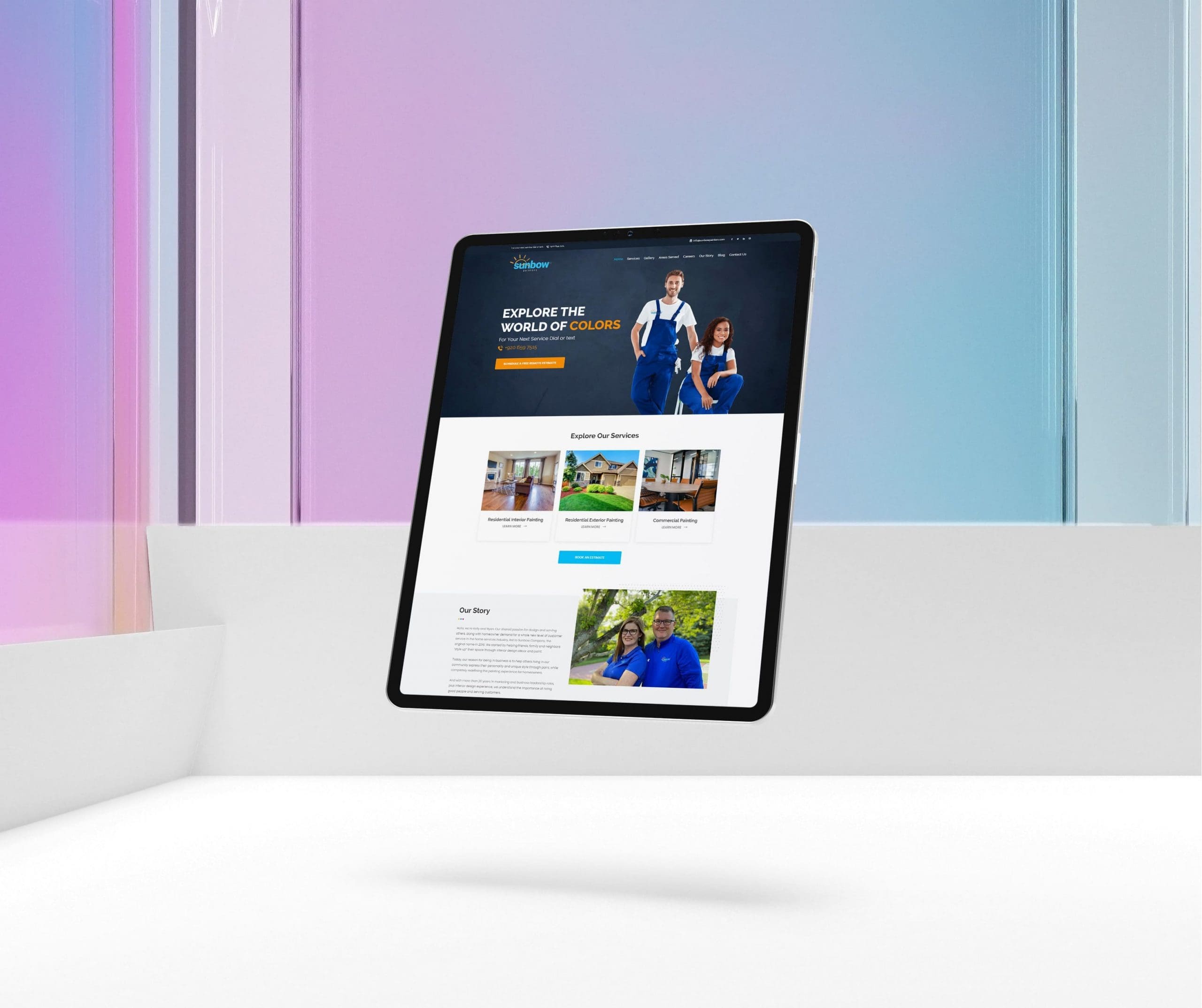 SEO & PPC Home Services: Sunbow Company Explores the World of Colors, in Ipad