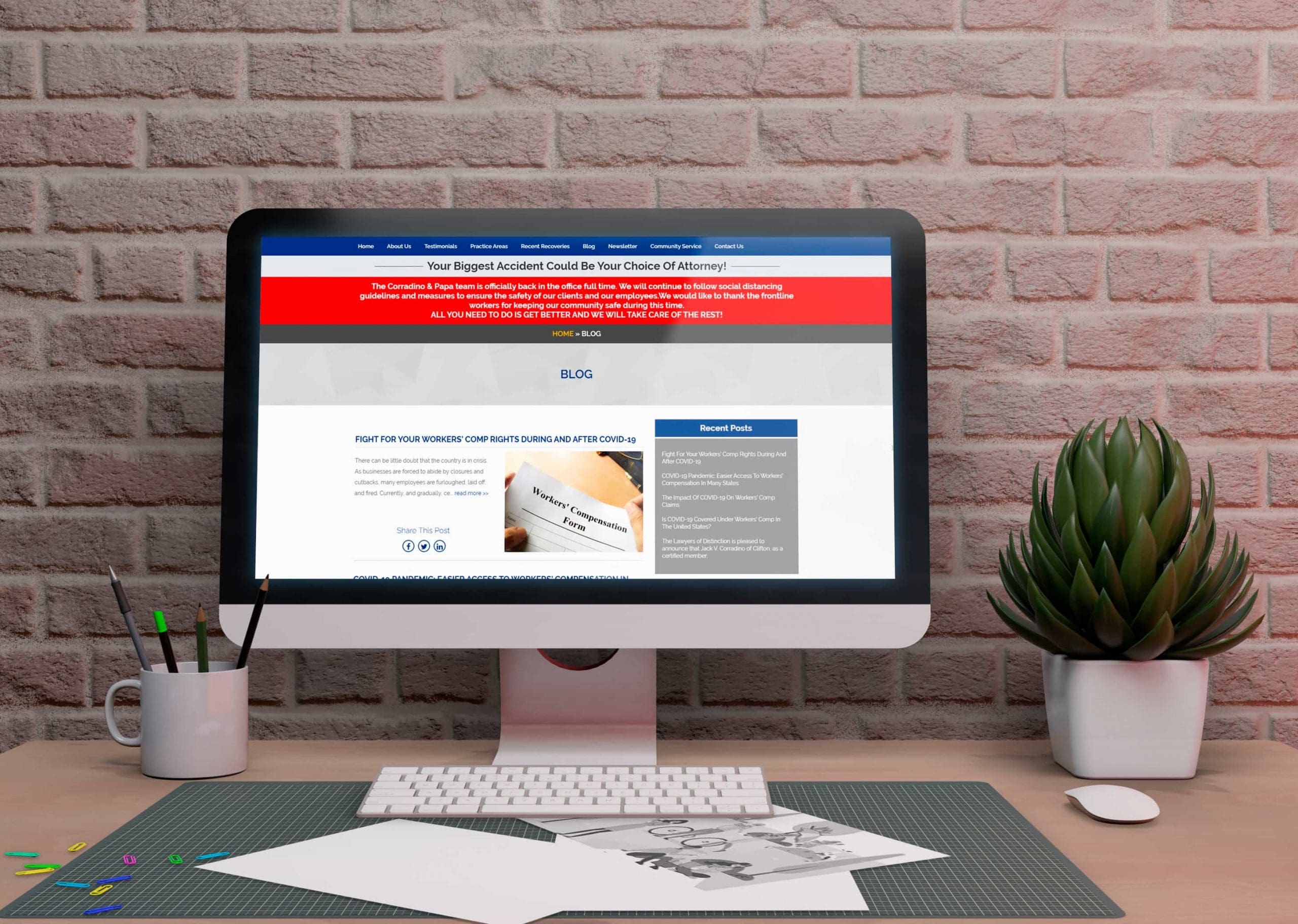 SEO & PPC Legal: Corradino & Papa, in Desktop