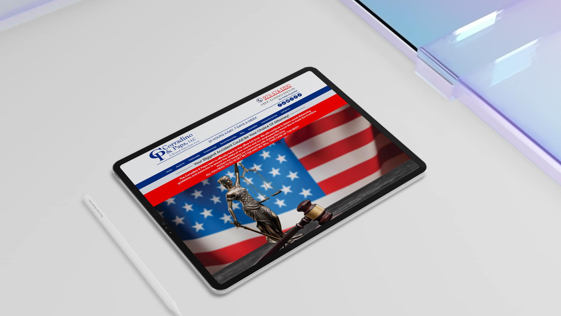 SEO & PPC Legal: Corradino & Papa, in Ipad