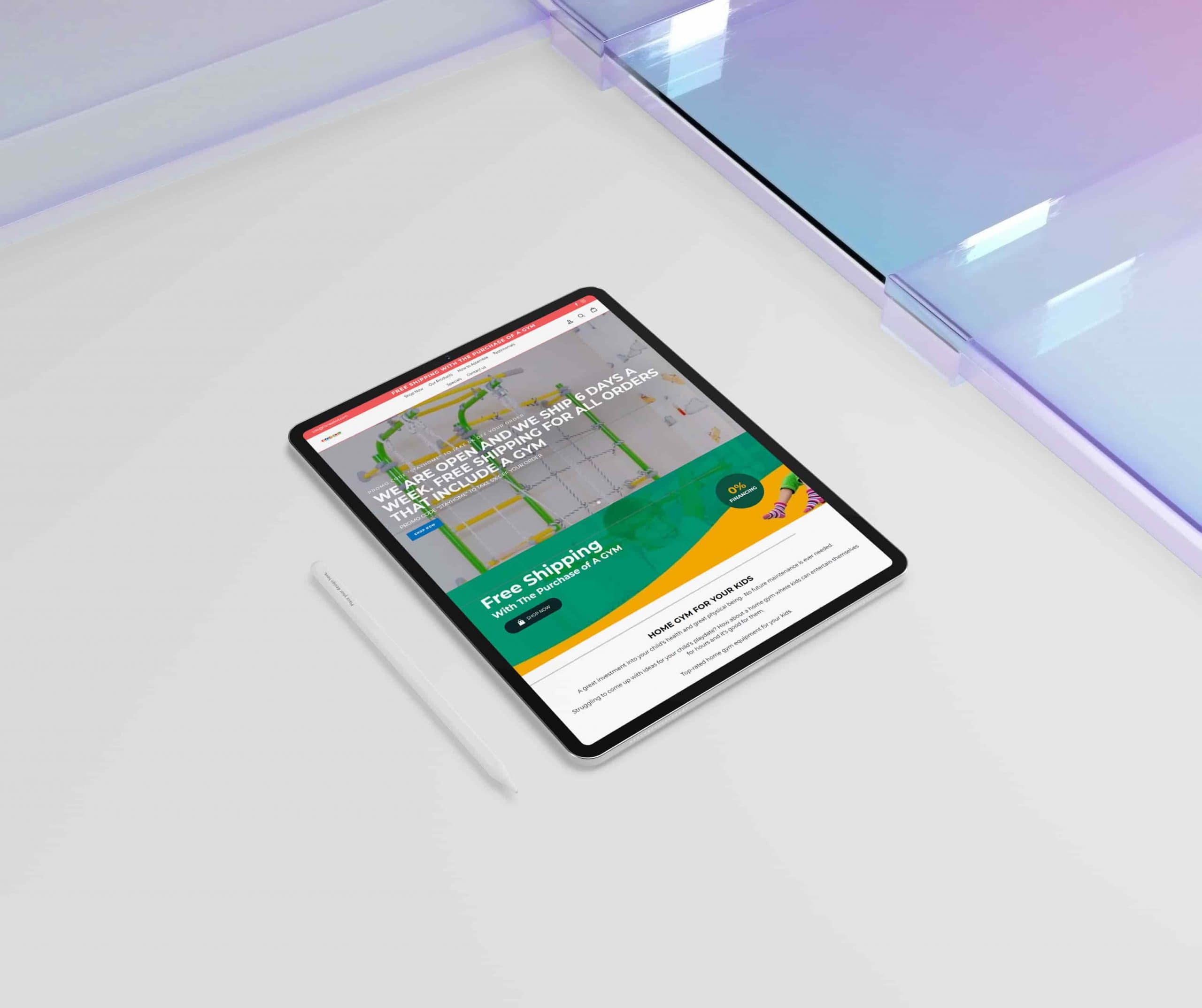 SEO & PPC Retail: Fitness Kid Corp, in Ipad