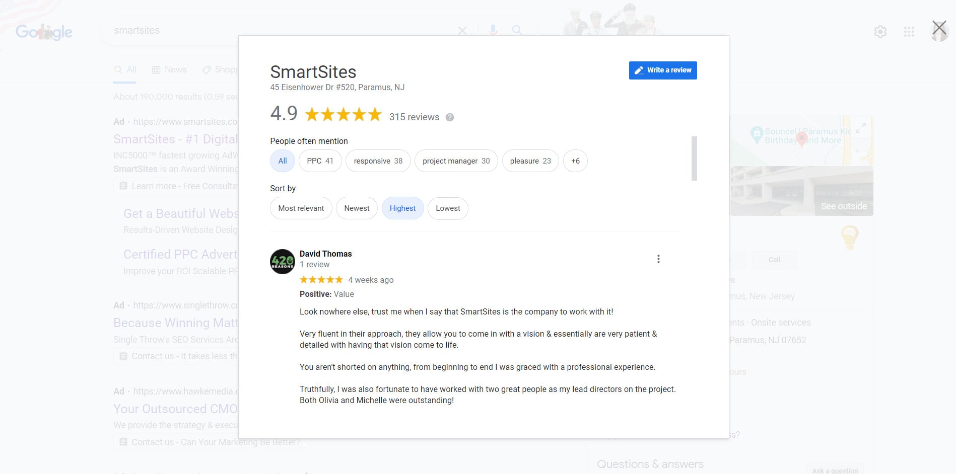 250+ Perfect Client Reviews on Google