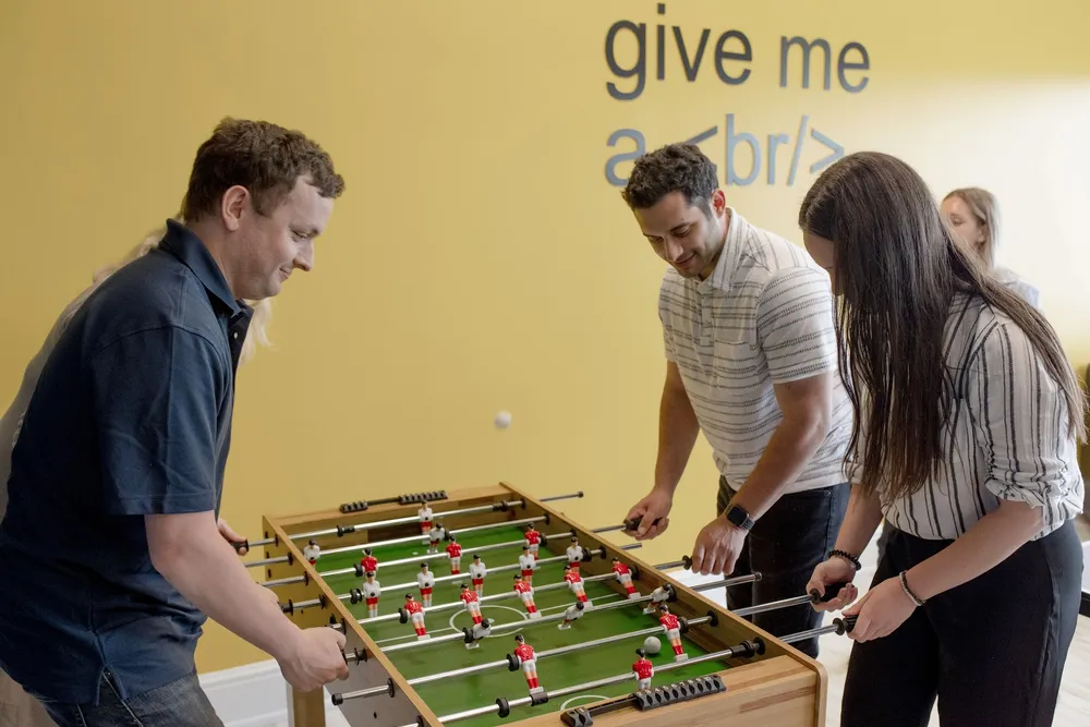 Foosball break at the office