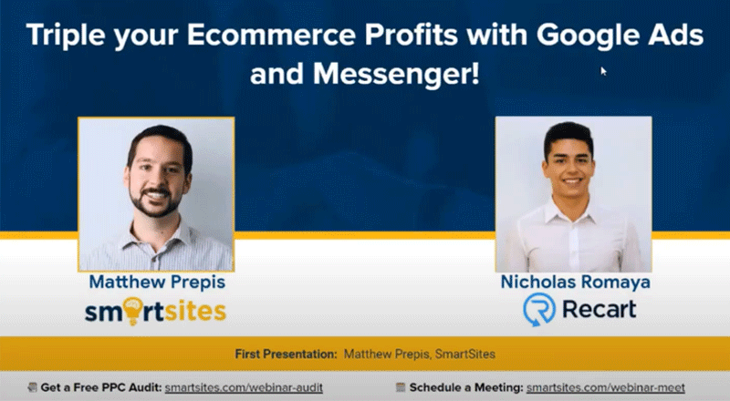 SmartSites x Recart: Triple Your Ecommerce Profits with PPC and Messenger