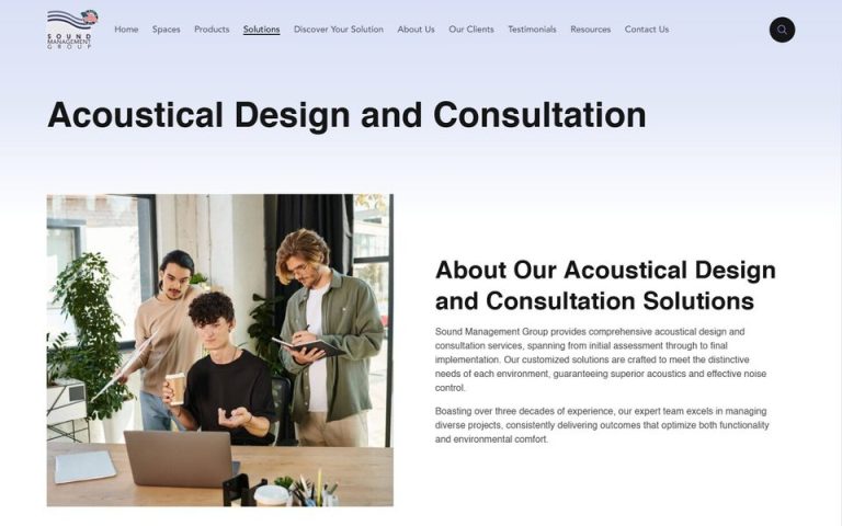 Sound Management Group: Acoustical design & consultation