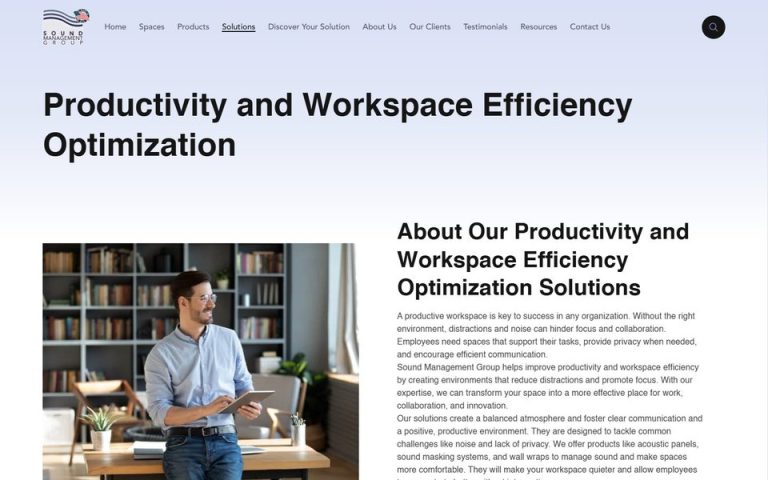Sound Management Group: Workspace efficiency optimization