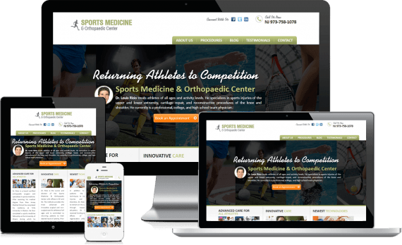 Sports Medicine & Orthopaedic Web Design Small Business