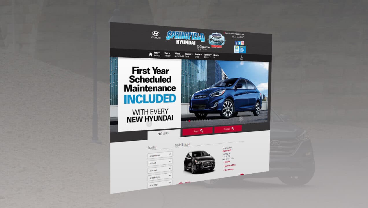 Springfield Hyundai homepage design