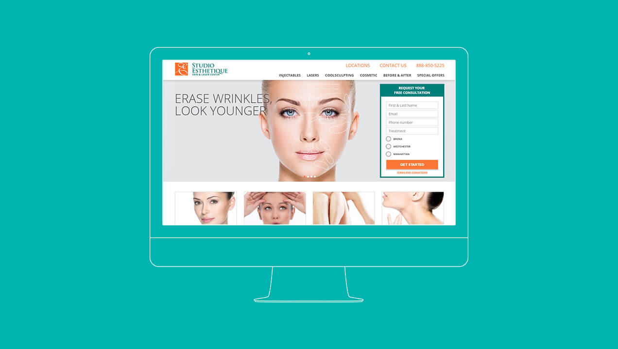 Studio Esthetique homepage design