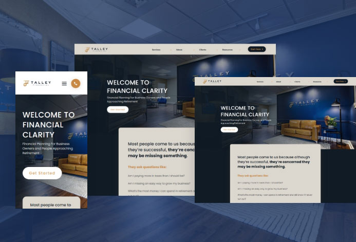 Talley Financial WordPress Website Redesign