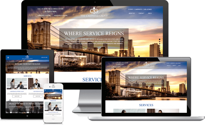 Custom website design for an employment agency